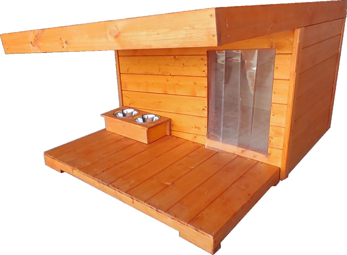 Fából készült kényelmes pihenő terasz
