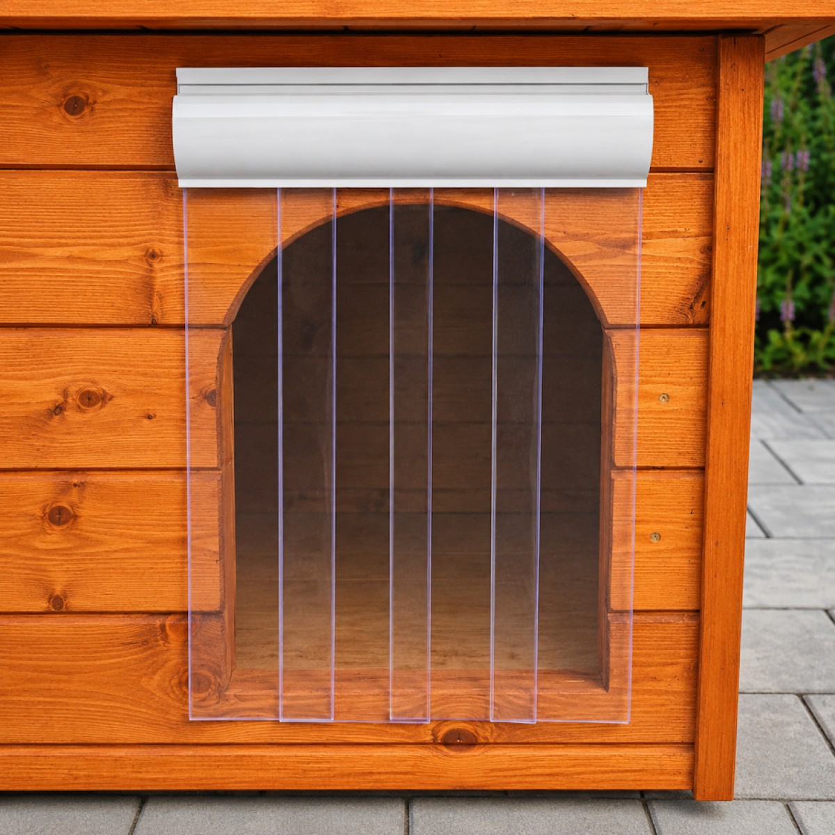 Extra hőfüggöny a kutyaház bejáratára – ThermoShield™